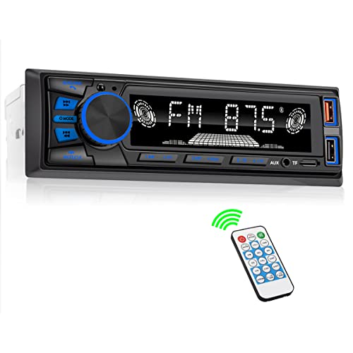 REAKOSOUND Single-DIN Bluetooth Car Stereo with FM, USB & AUX