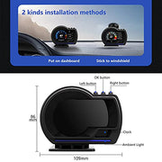 OBD2 GPS Head-Up Display with Speedometer & Driving Alerts