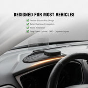 GPS Head-Up Display with CarPlay, Android Auto & OBD2