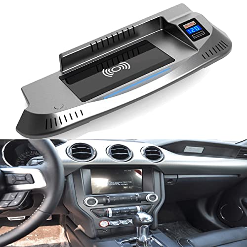 15W Wireless Car Charger for Ford Mustang 2015-2021