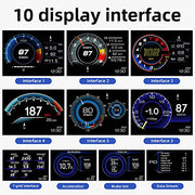 OBD2 GPS Head-Up Display with Speedometer & Driving Alerts