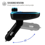 Bluetooth FM Transmitter with Dual USB Car Charger, 5V 2.1A