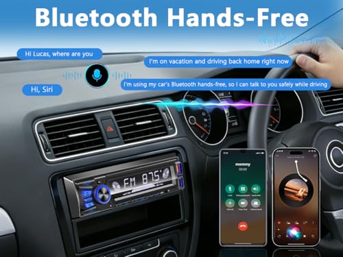 REAKOSOUND Single-DIN Bluetooth Car Stereo with FM, USB & AUX
