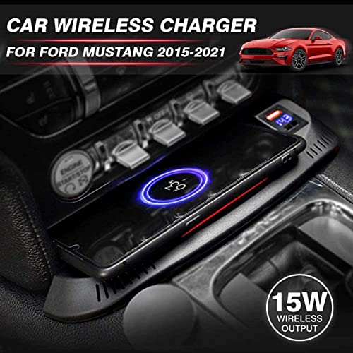 15W Wireless Car Charger for Ford Mustang 2015-2021