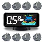 8-Sensor Car Parking Radar System with Reverse Assistance