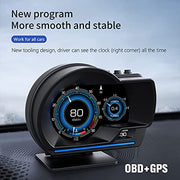 OBD2 GPS Head-Up Display with Speedometer & Driving Alerts