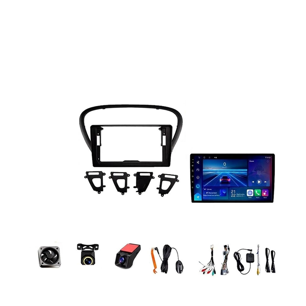 Majolaory Android 15 2-DIN Car Stereo with CarPlay & 4G