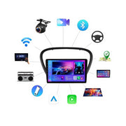 Majolaory Android 15 2-DIN Car Stereo with CarPlay & 4G
