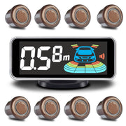 8-Sensor Car Parking Radar System with Reverse Assistance