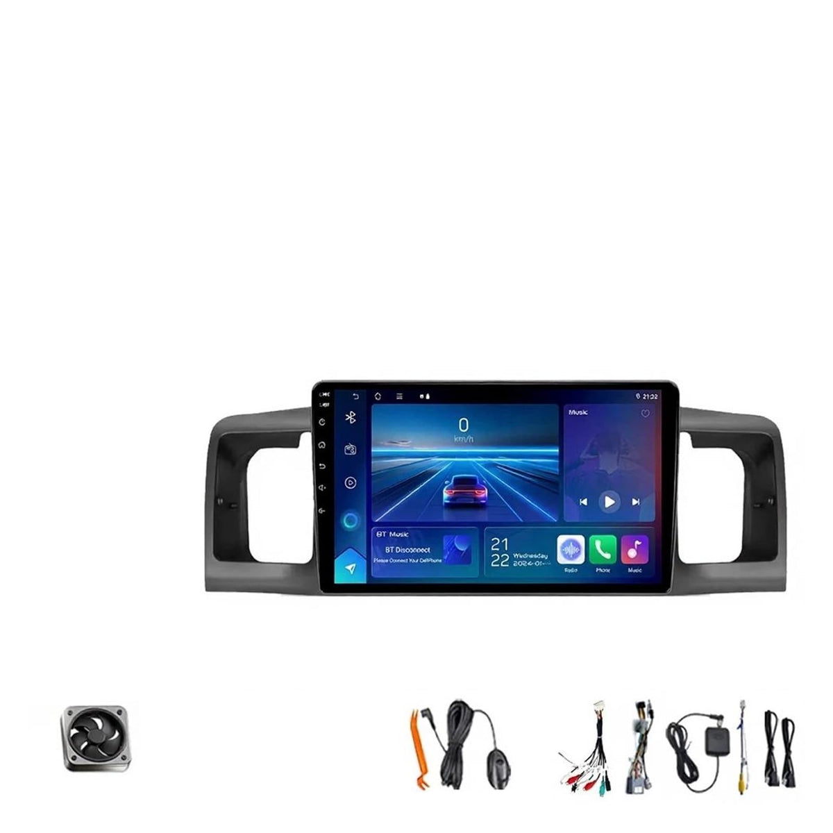 Majolaory Android 15 2-DIN Car Stereo with CarPlay for Toyota Corolla