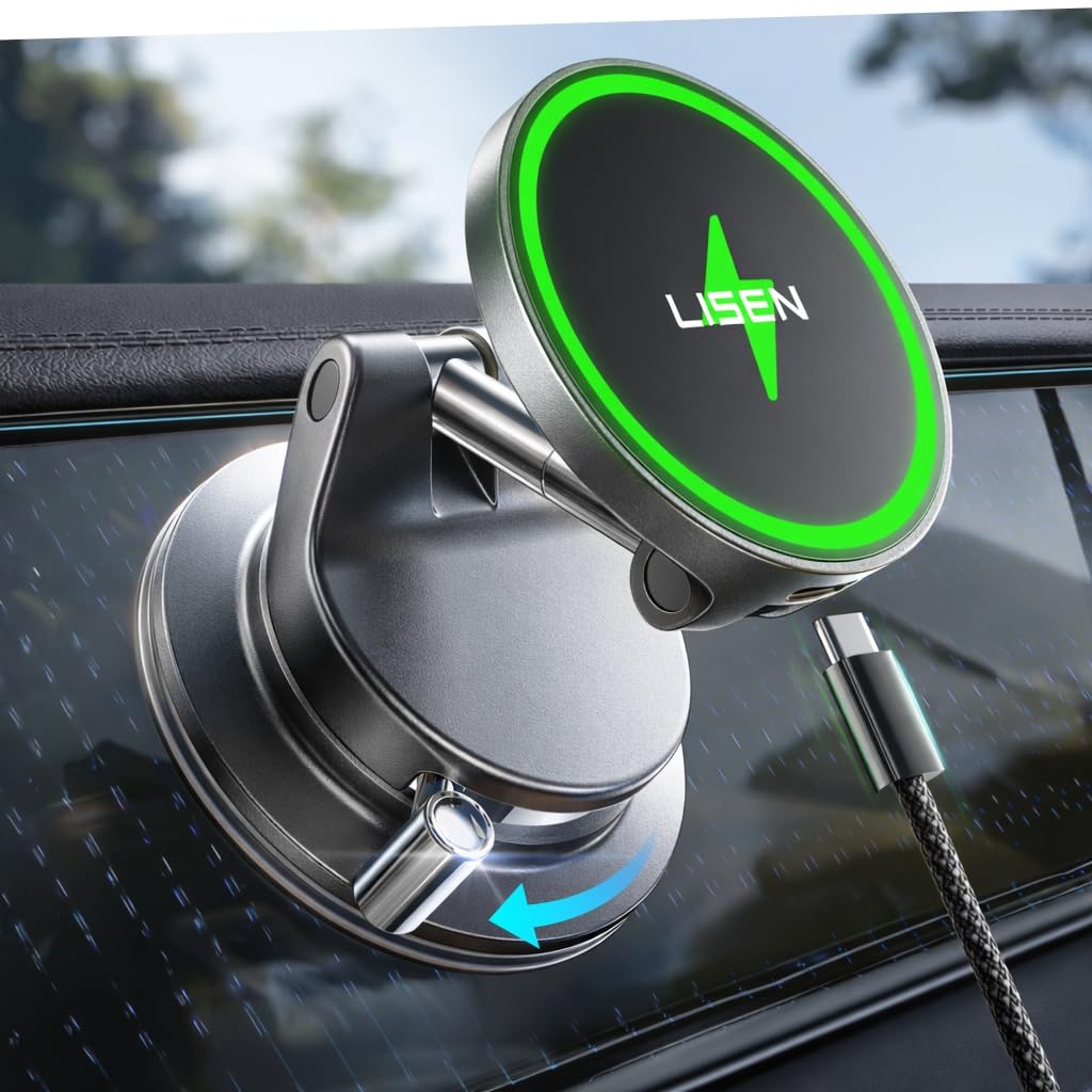 15W MagSafe Wireless Car Mount Charger for iPhone 16/15/14