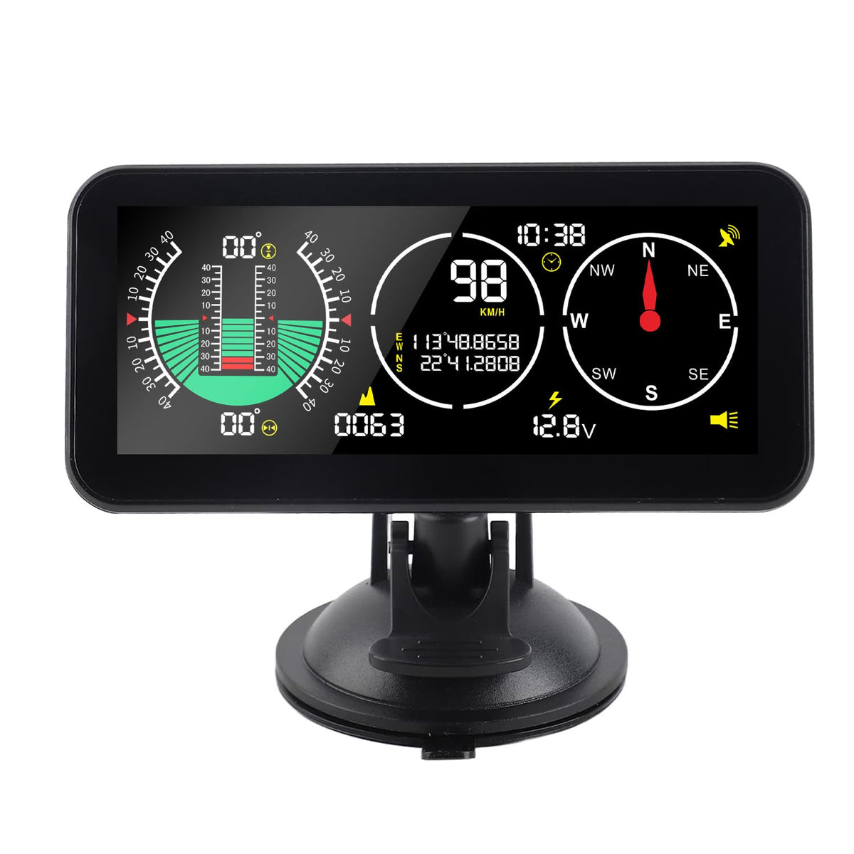 GPS Speedometer with Off-Road Inclinometer & HUD Display
