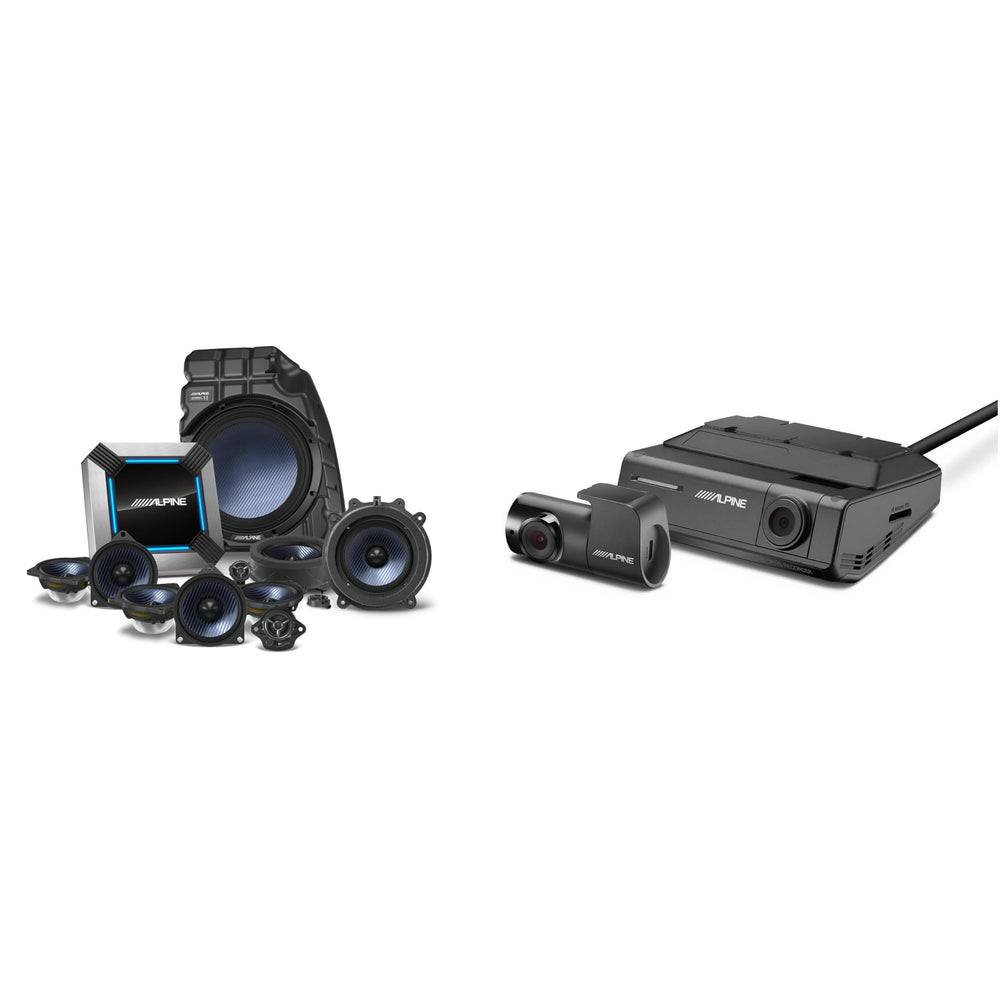 Alpine PSS-TSLA-223P 13-Speaker DVR-C320R Tesla Model 3 Bundle
