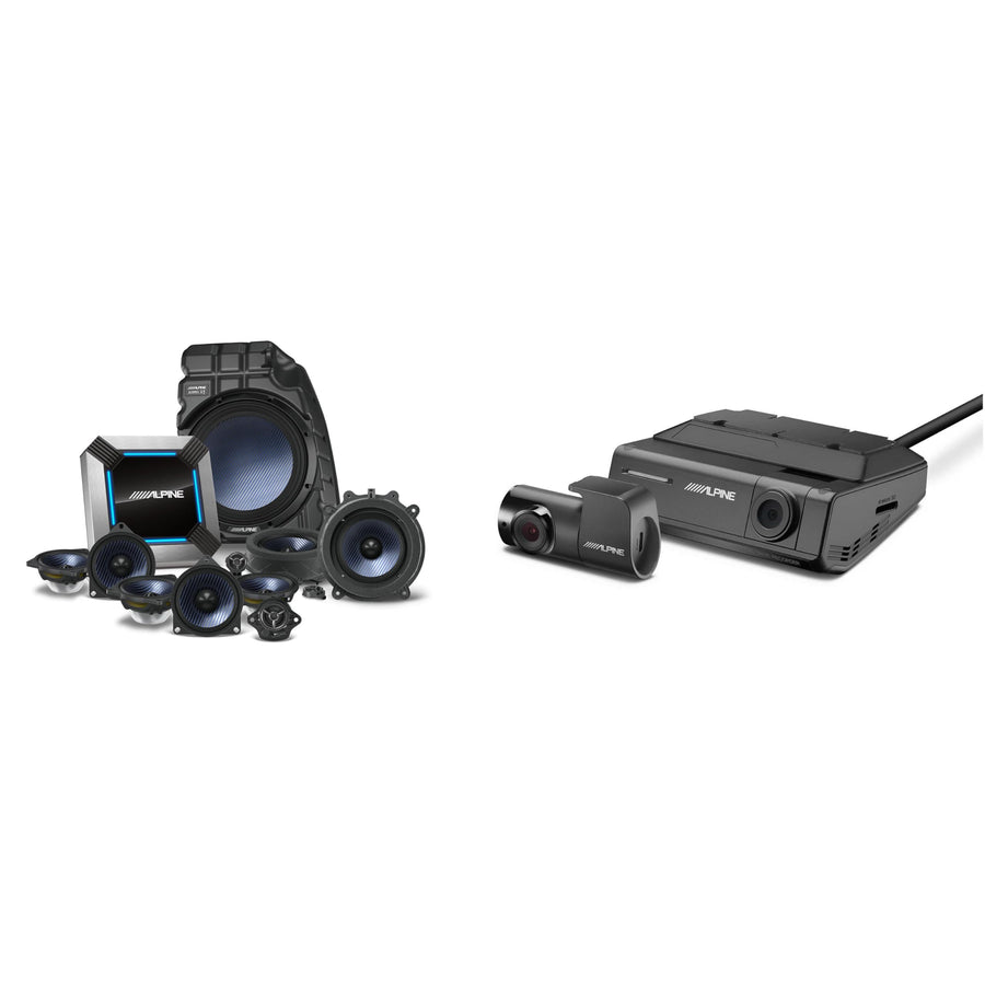 Alpine PSS-TSLA-223P 13-Speaker DVR-C320R Tesla Model 3 Bundle