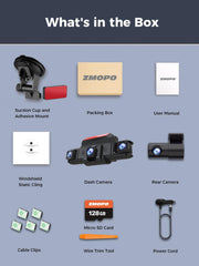 4-Channel 360° Dash Cam with 5G WiFi, GPS & 128GB Card