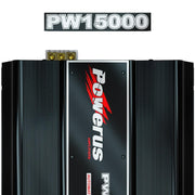 POWERUS PW15000 1-Ohm 15,000W RMS Class D Mono Car Amplifier