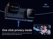 Pelsee 4K 3-Channel Dash Cam with Front Rear & Interior View