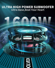 1600W 10" Under-Seat Subwoofer with Amplifier & LED Lighting