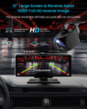 IIWEY iK7 10" Wireless CarPlay Screen with 4K Dash Cam