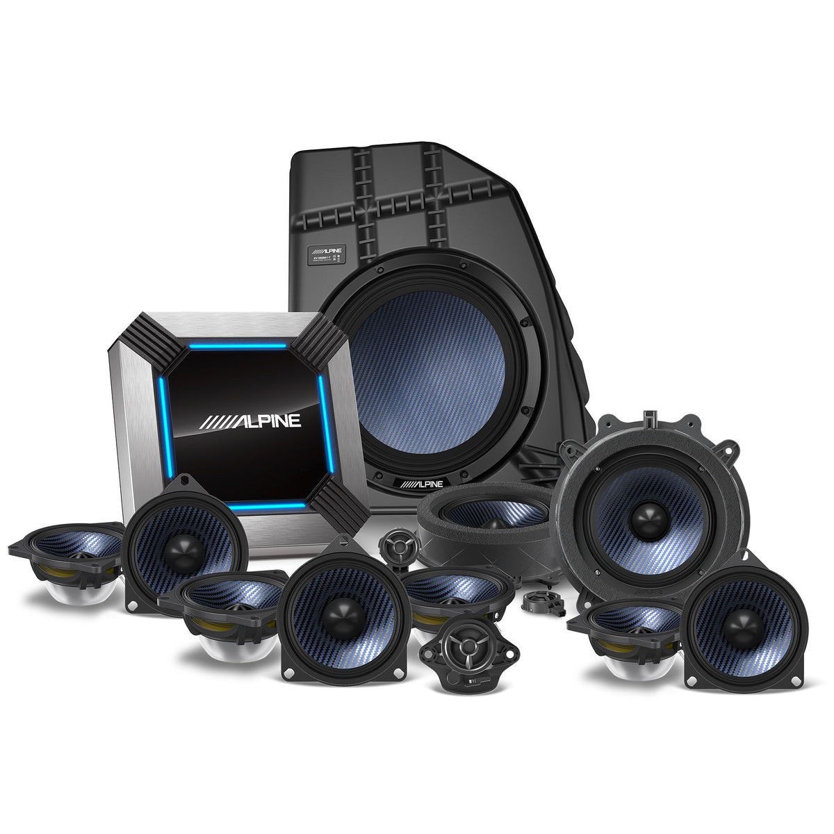 Alpine PSS-TSLA-22Y 13-Speaker Tesla Model Y Dash Cam Bundle