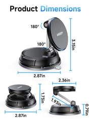 15W MagSafe Car Mount Charger with Strong Magnetic Hold