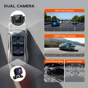 11.5" Portable CarPlay Screen with 4K Dash Cam & GPS