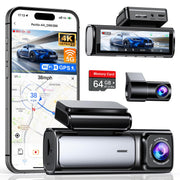 Affver 4K+2.5K Dual Dash Cam with 5G WiFi & GPS