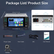 5-Inch Touchscreen Single DIN Stereo with CarPlay & Android Auto