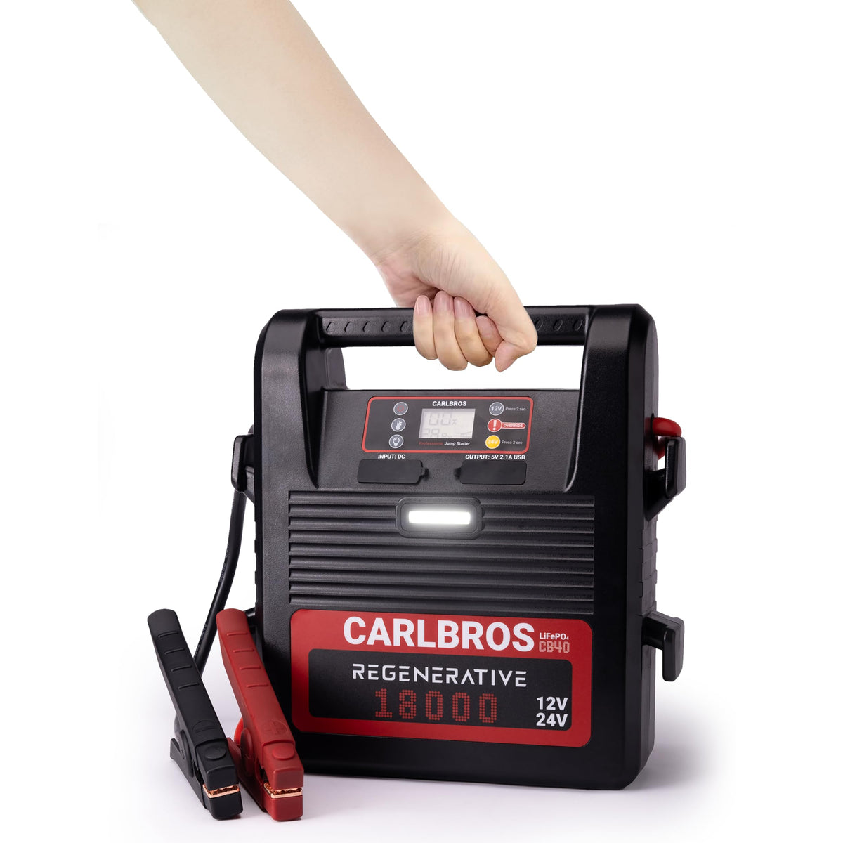 18000A Heavy-Duty 12V/24V Car Battery Jump Starter