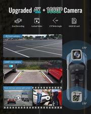 9" Wireless CarPlay Screen with 4K Dash Cam