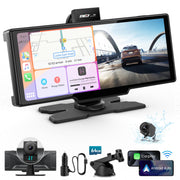 IIWEY iK7 10" Wireless CarPlay Screen with 4K Dash Cam