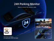 Pelsee 4K 3-Channel Dash Cam with Front Rear & Interior View