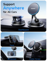 15W MagSafe Car Mount Charger with Strong Magnetic Hold