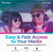 Pioneer MVH-S110BT 1-DIN Digital Media Car Stereo with Bluetooth