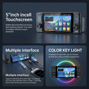 5-Inch Touchscreen Single DIN Stereo with CarPlay & Android Auto
