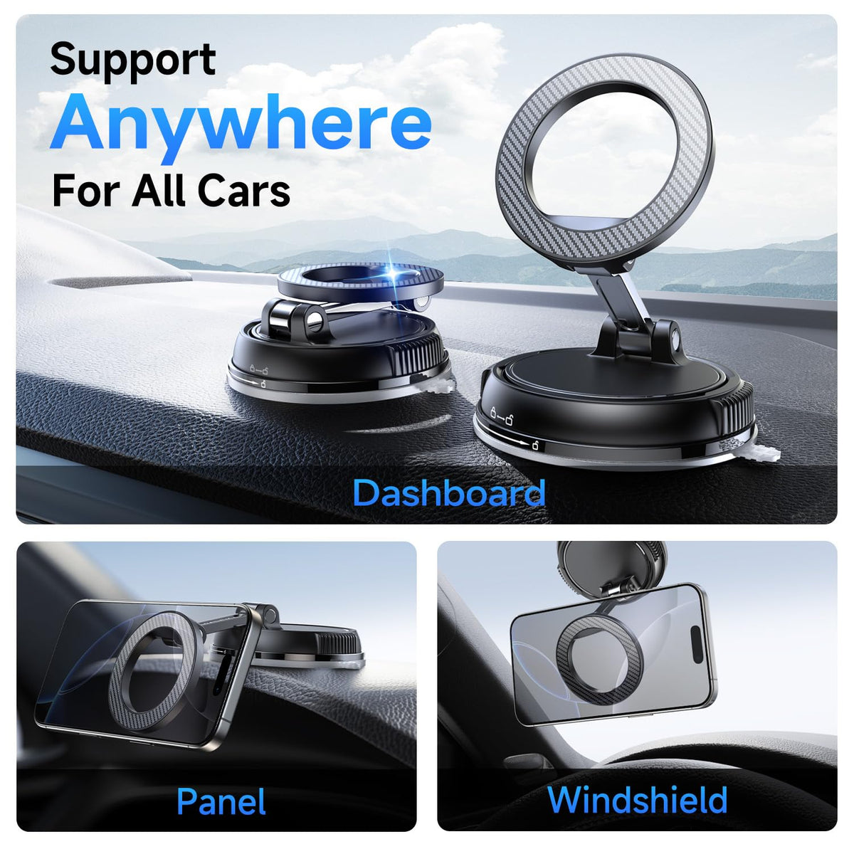 MagSafe Car Phone Mount with Strong Magnetic Hold