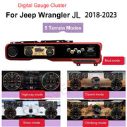 Dual-Screen Android Radio & Digital Instrument Cluster for Jeep Wrangler JL