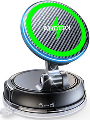 15W MagSafe Car Mount Charger with Strong Magnetic Hold