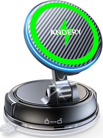 15W MagSafe Car Mount Charger with Strong Magnetic Hold