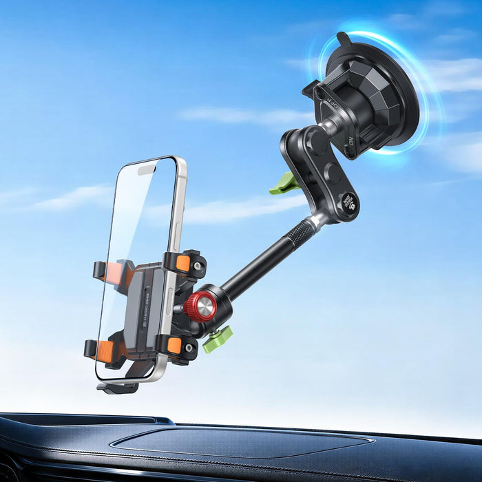 MAGIC JOHN 360° Rotating Suction Car Phone Mount