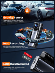 Affver 4K+2.5K Dual Dash Cam with 5G WiFi & GPS