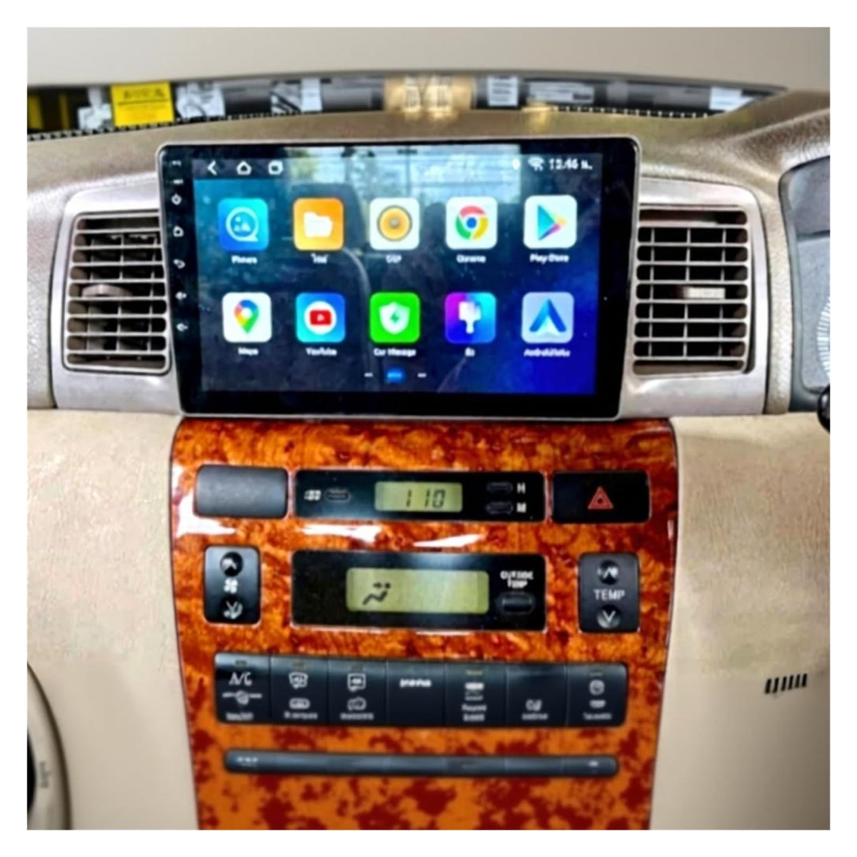 Majolaory Android 15 2-DIN Car Stereo with CarPlay for Toyota Corolla