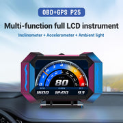 OBD2 Head-Up Display with Speedometer, RPM & Vehicle Gauges