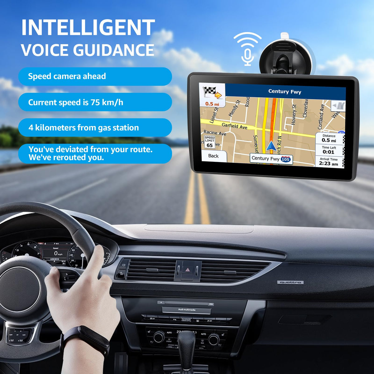 7-Inch GPS Navigator with 2026 Maps & Lifetime Updates
