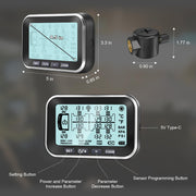4.5" Solar TPMS for RVs & Trailers with Flow-Through Sensors