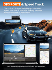 Affver 4K+2.5K Dual Dash Cam with 5G WiFi & GPS