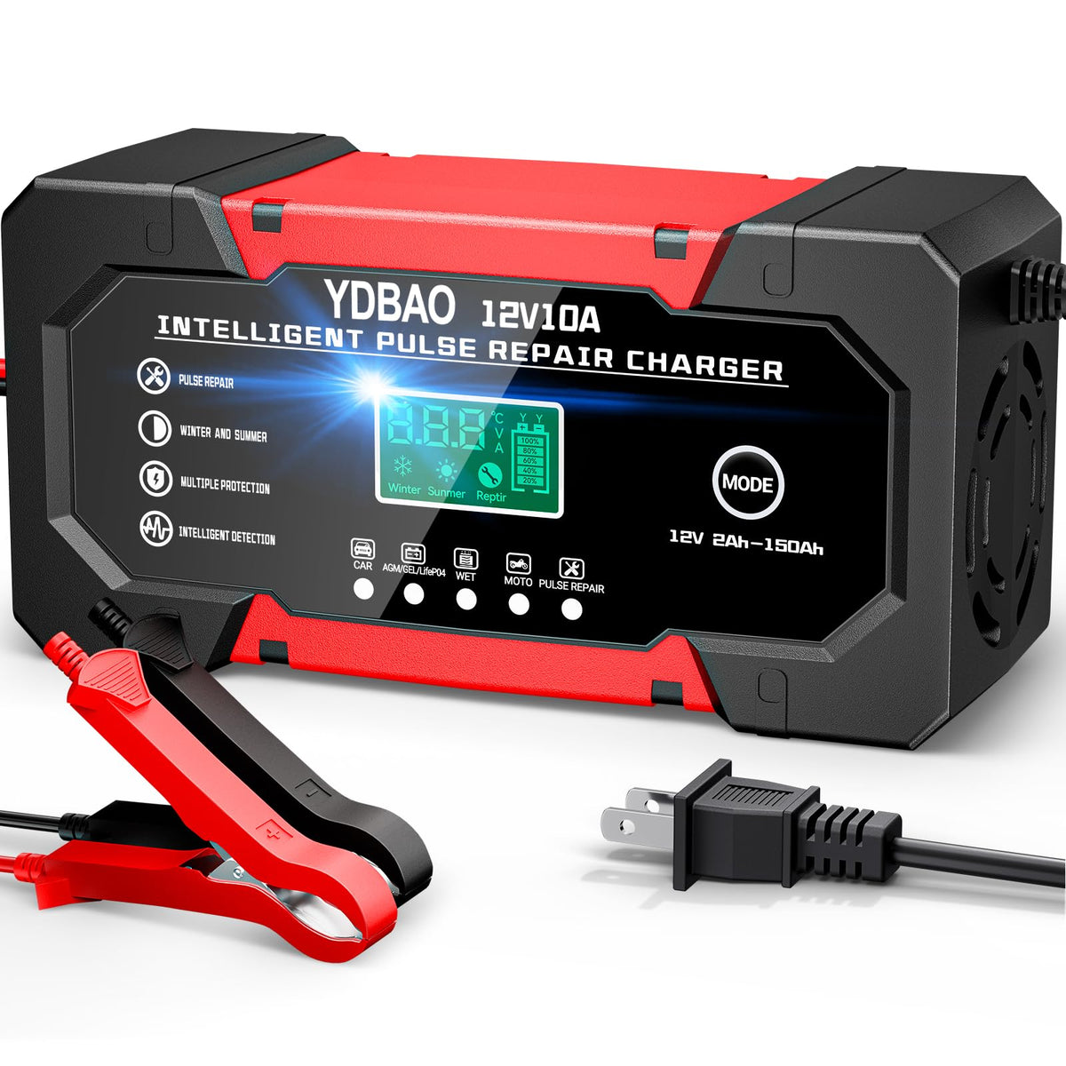 Automatic Car Battery Charger, Maintainer & Trickle Charger