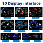 OBD2 GPS Head-Up Display with Smart Gauge & Driving Alerts