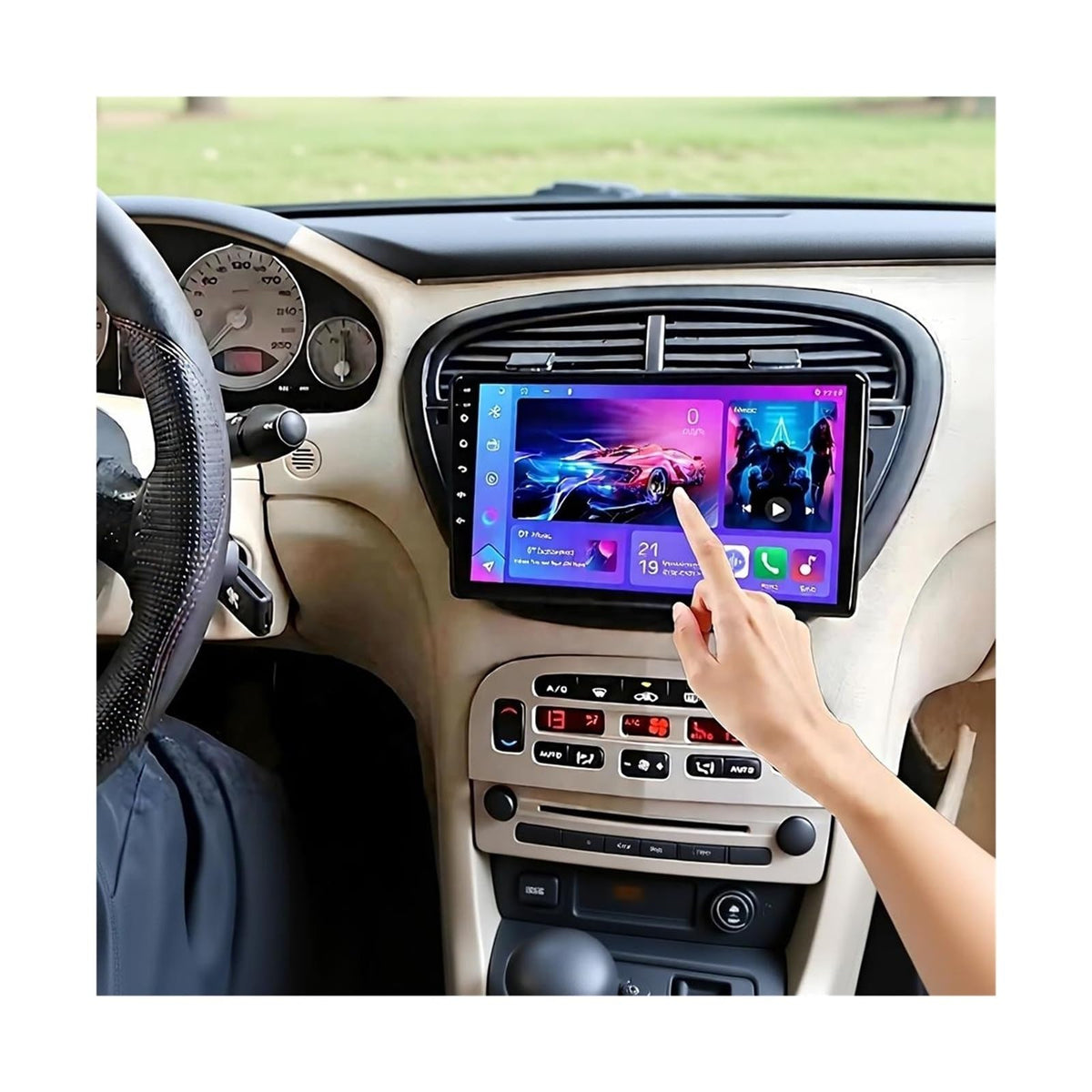 Majolaory Android 15 2-DIN Car Stereo with CarPlay & 4G