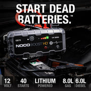 NOCO Boost GB70: 2000A UltraSafe Jump Starter – 12V Lithium Battery Booster Pack, Portable Jump Box, Power Bank & Jumper Cables - for 8.0L Gas and 6.0L Diesel Engines